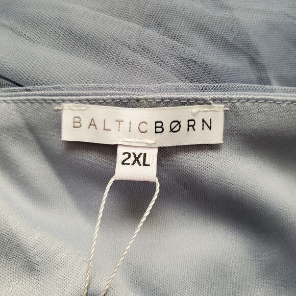 Baltic Born Layla Tulle Maxi Dress Whisper Blue Long Sleeve Plus Size 2XL New - Picture 11 of 15